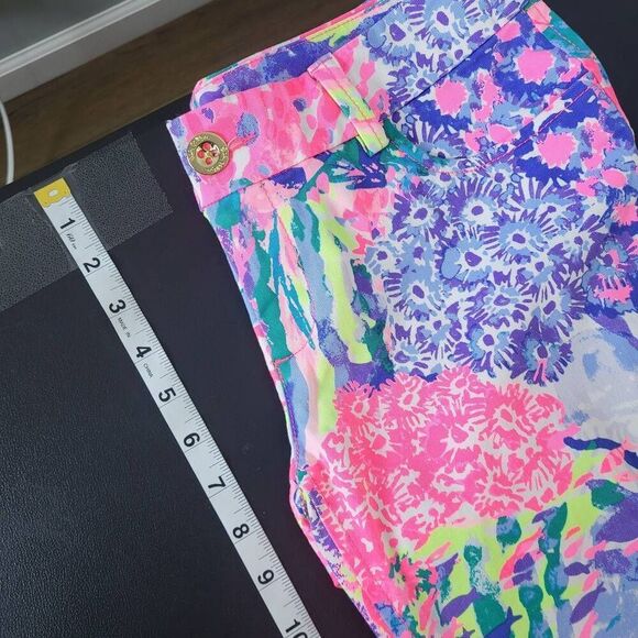 Lilly Pulitzer Womens Chino Pants Rainbow Soleil Callahan Pink Size 2 Colorful - Picture 7 of 8